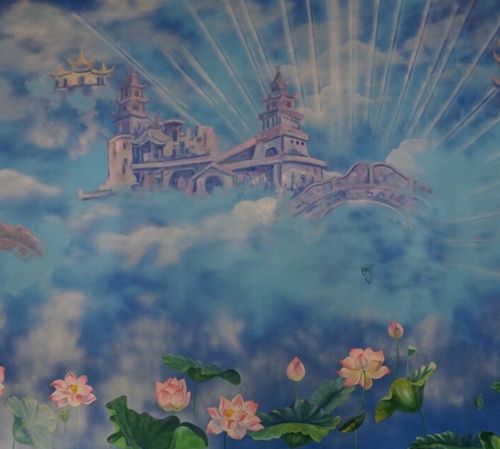 vẽ tranh tường Phật Giáo 3d đẹp tại tphcm