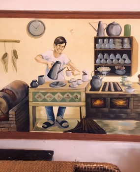 Tranh tường quán cafe