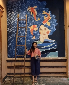 Tranh tường quán cafe