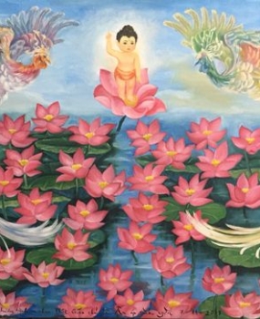 Dịch Vụ Thi Công Vẽ Tranh Nghệ Thuật Phật Giáo Bình Dương