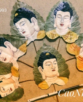 Vẽ Chân dung Phật Thích Ca trên Lá Bồ Đề