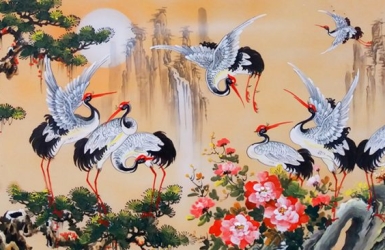 Ý nghĩa sâu sắc của hình tượng chim hạc trong hội họa truyền thống