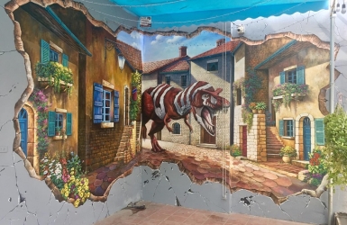 Top 5 xu hướng vẽ tranh tường 3D độc đáo cho quán cafe hiện đại