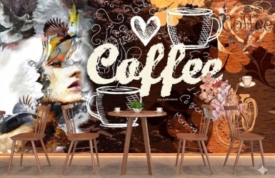 Cách chọn chủ đề vẽ tranh tường quán cafe acoustic mộc mạc và có gu