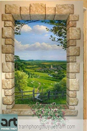 vẽ tranh tường phong thủy