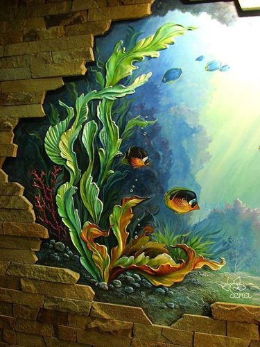 vẽ tranh nghệ thuật trên tường
