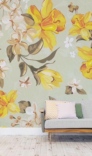 vẽ tranh tường phòng khách