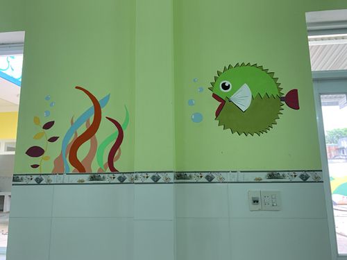 vẽ tranh tường trường học