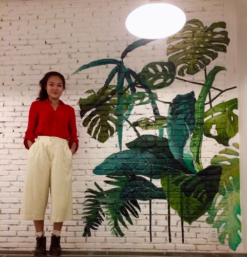 vẽ tranh tường trà sữa