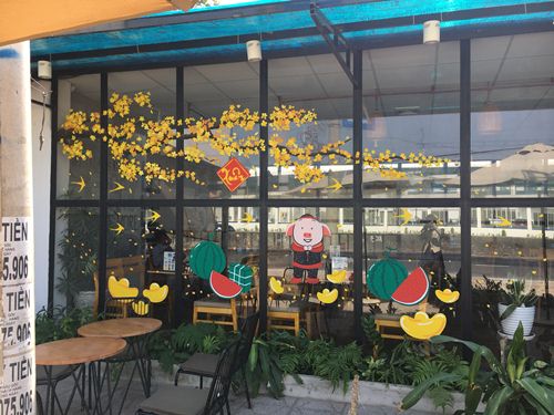 vẽ tranh tường trà sữa
