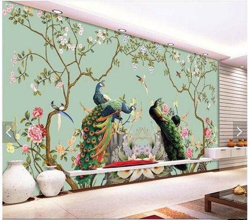 mẫu tranh vẽ tường phòng khách
