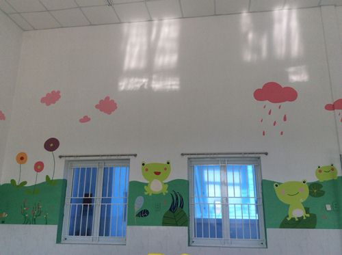 vẽ tranh tường trường mầm non