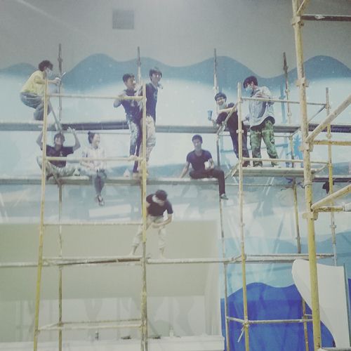 vẽ tranh 3D trên tường