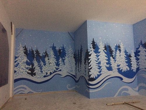 tranh vẽ tường đơn giản