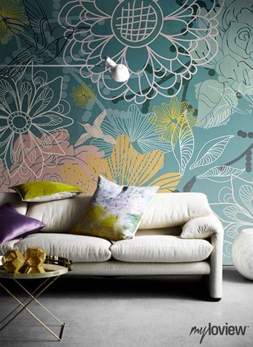 tranh vẽ tường phòng ngủ