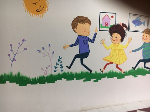 tranh vẽ tường phòng ngủ cho bé