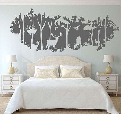 tranh vẽ tường phòng ngủ