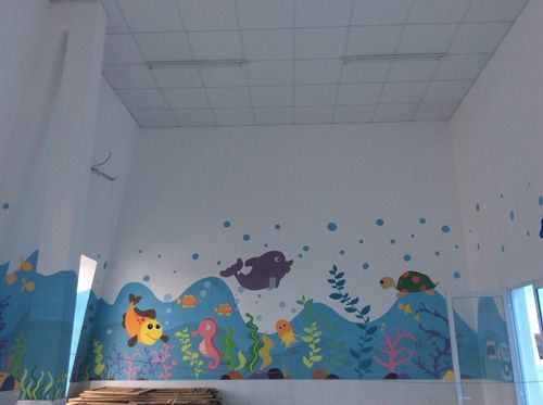 tranh vẽ tường phòng ngủ cho bé