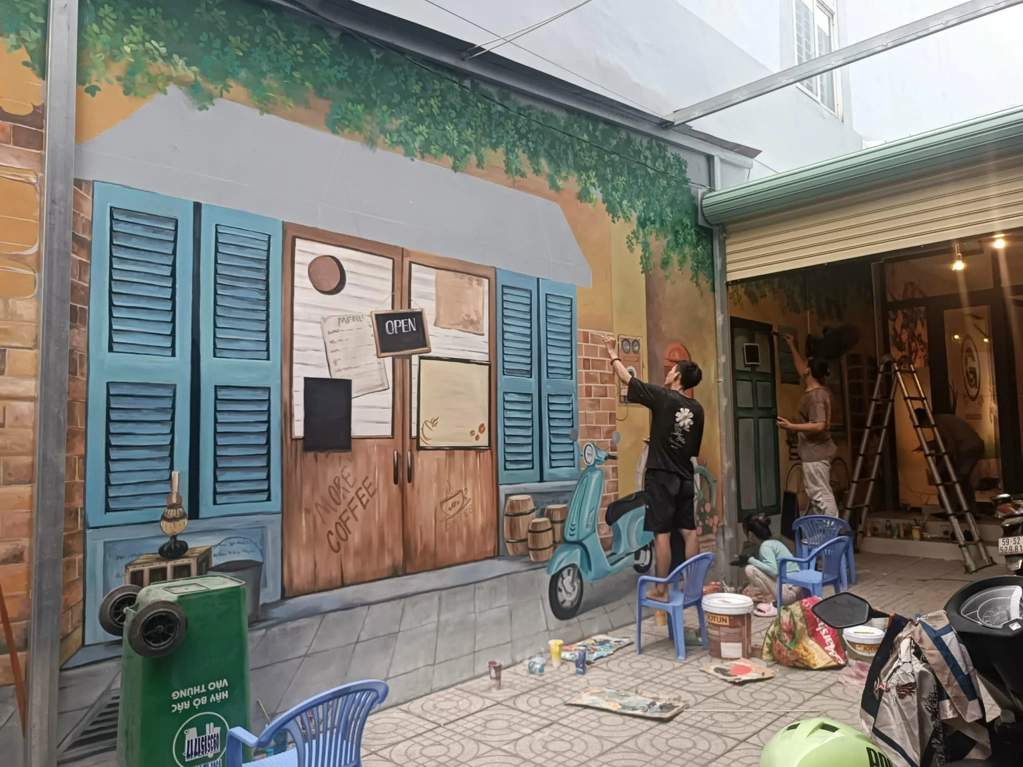 giá thi công vẽ tranh tường