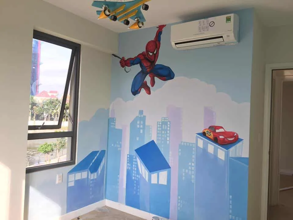 Vẽ tranh tường cho phòng ngủ của bé