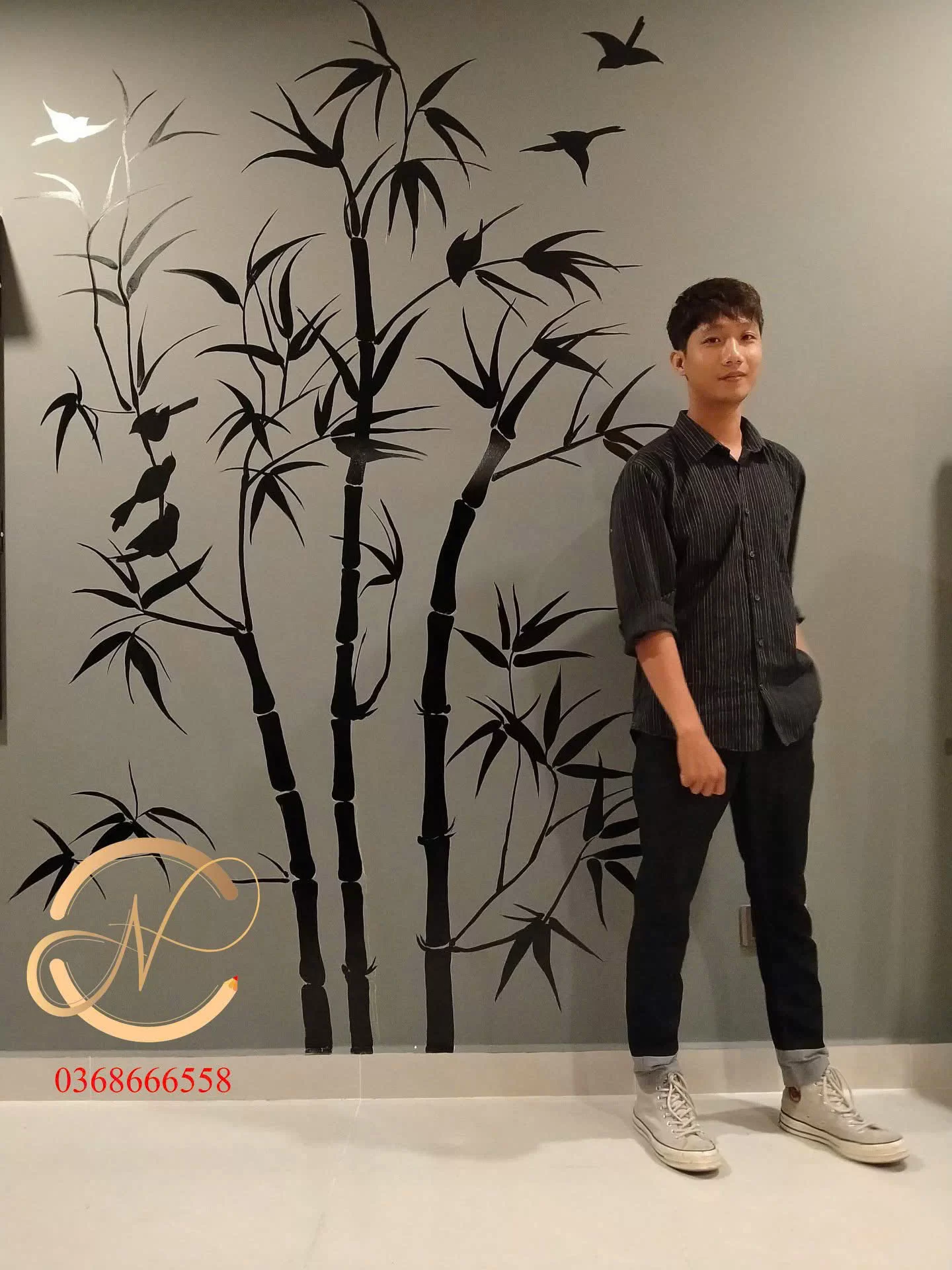 vẽ trang trí tường quán café