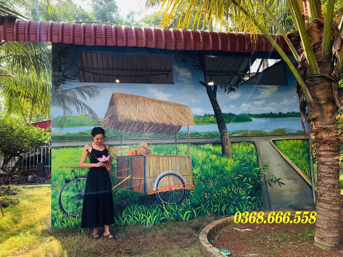 vẽ tranh tường homestay