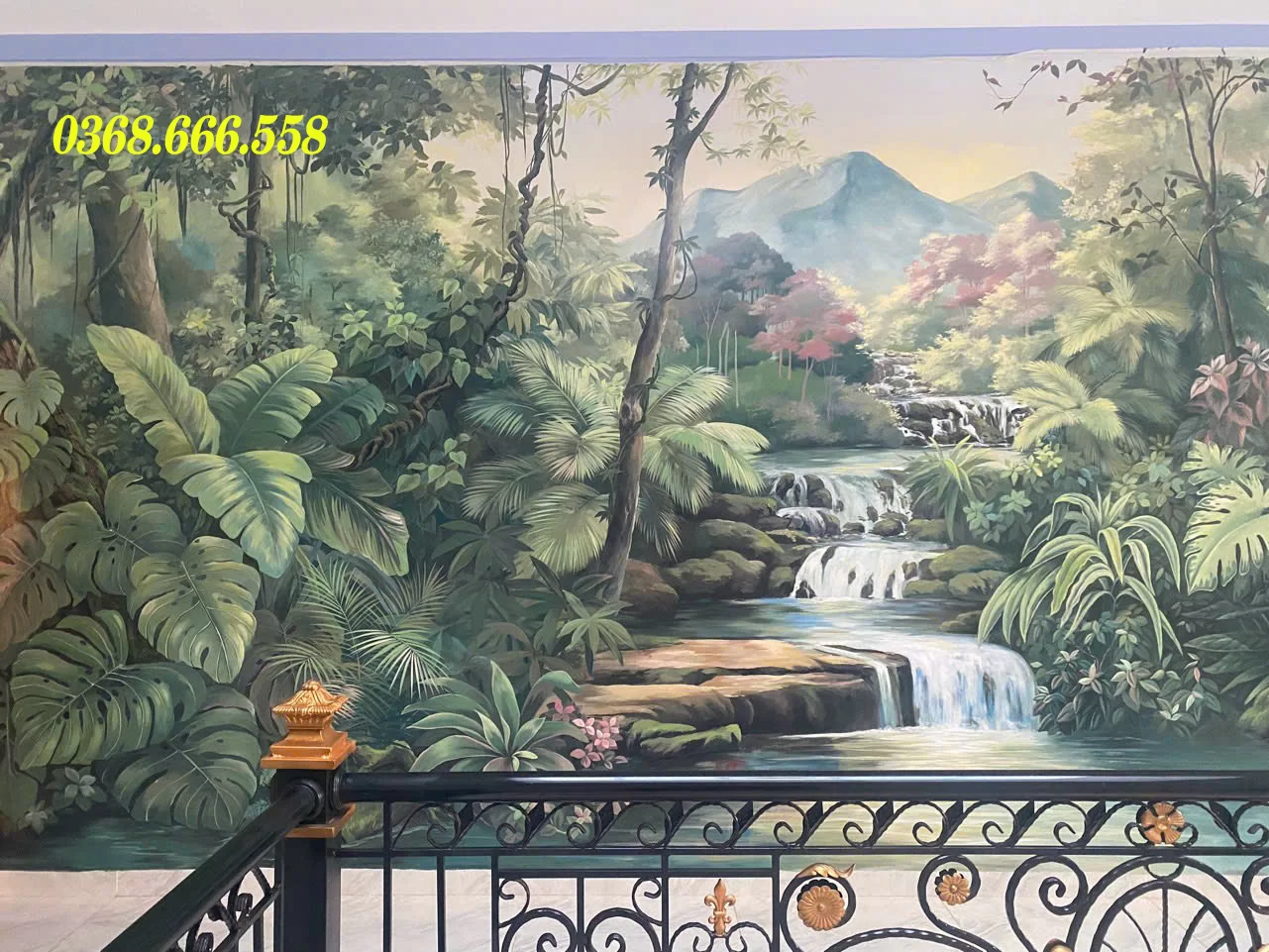 vẽ tranh tường khách sạn