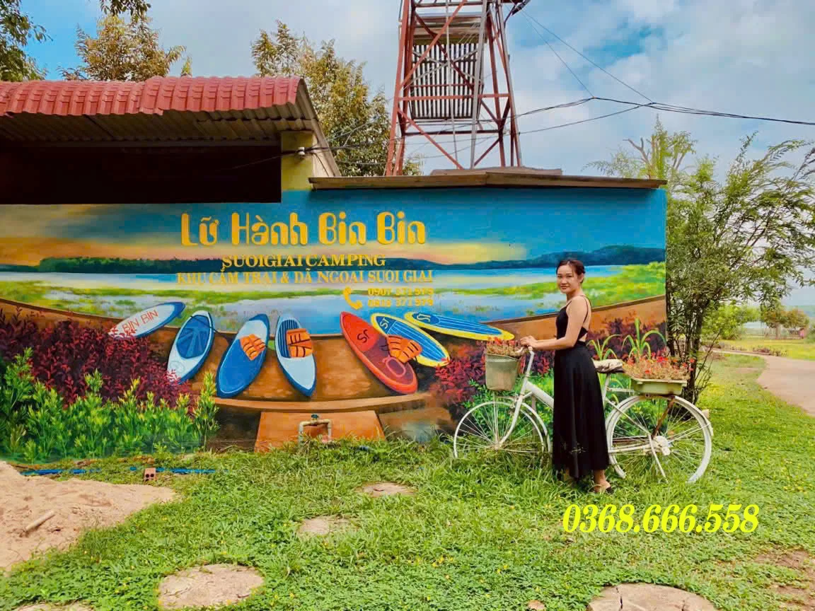 vẽ tranh tường khu du lịch