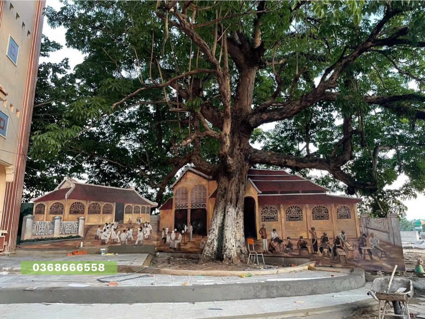 vẽ tranh tường ngoài trời