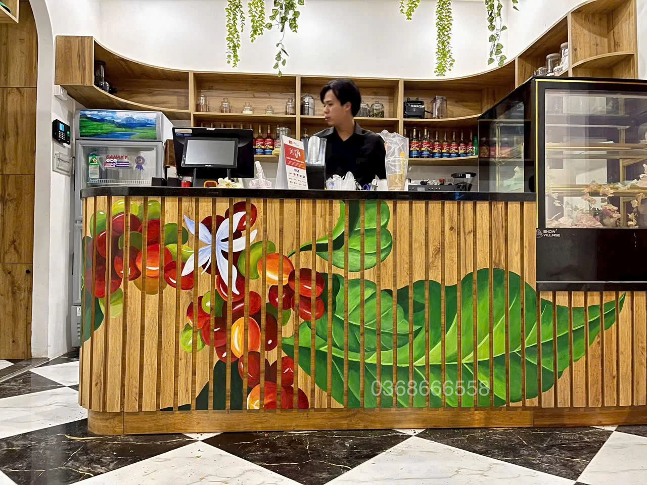 vẽ tranh tường quán cafe giá rẻ