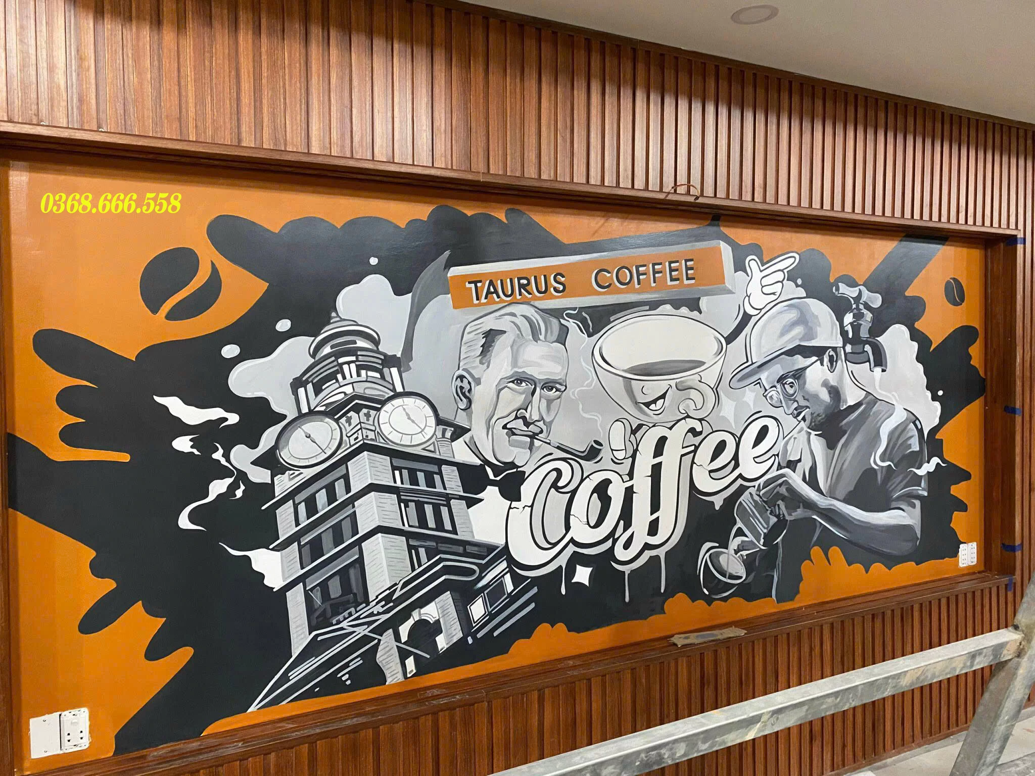 vẽ tranh tường quán cafe tại tphcm
