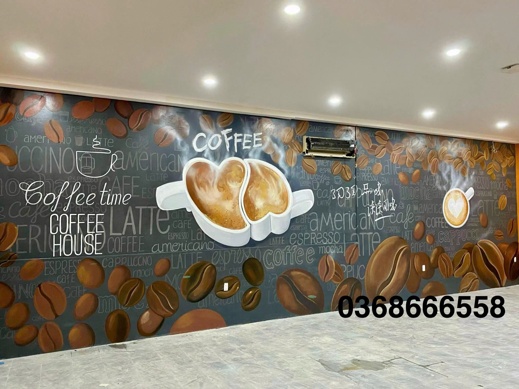vẽ tranh tường quán cafe tại tphcm