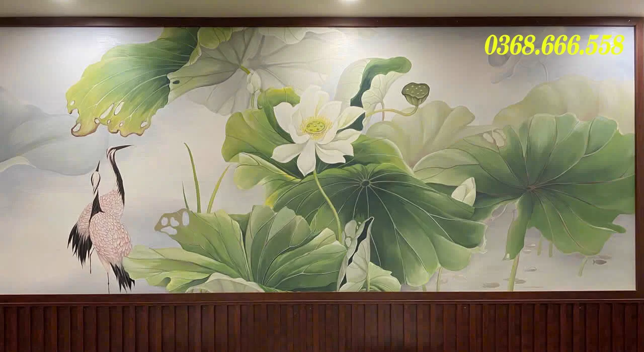 vẽ tranh tường quán chay