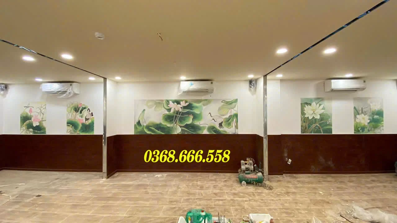 vẽ tranh tường quán chay