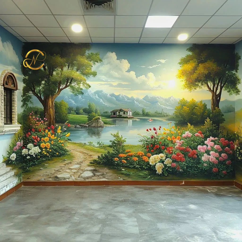 vẽ tranh tường văn phòng