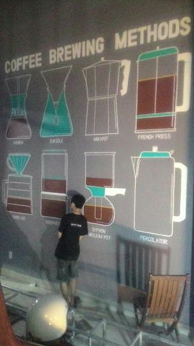 mẫu tranh vẽ tường quán trà sữa
