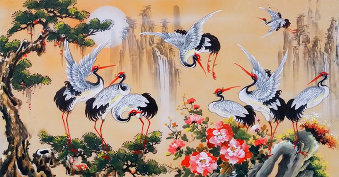 Ý nghĩa sâu sắc của hình tượng chim hạc trong hội họa truyền thống