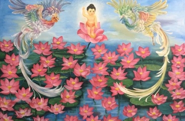 Dịch Vụ Thi Công Vẽ Tranh Nghệ Thuật Phật Giáo Bình Dương