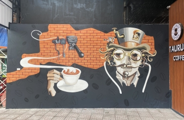 Tranh Tường Nghệ Thuật, Vẽ tranh tường trang trí quán cà phê